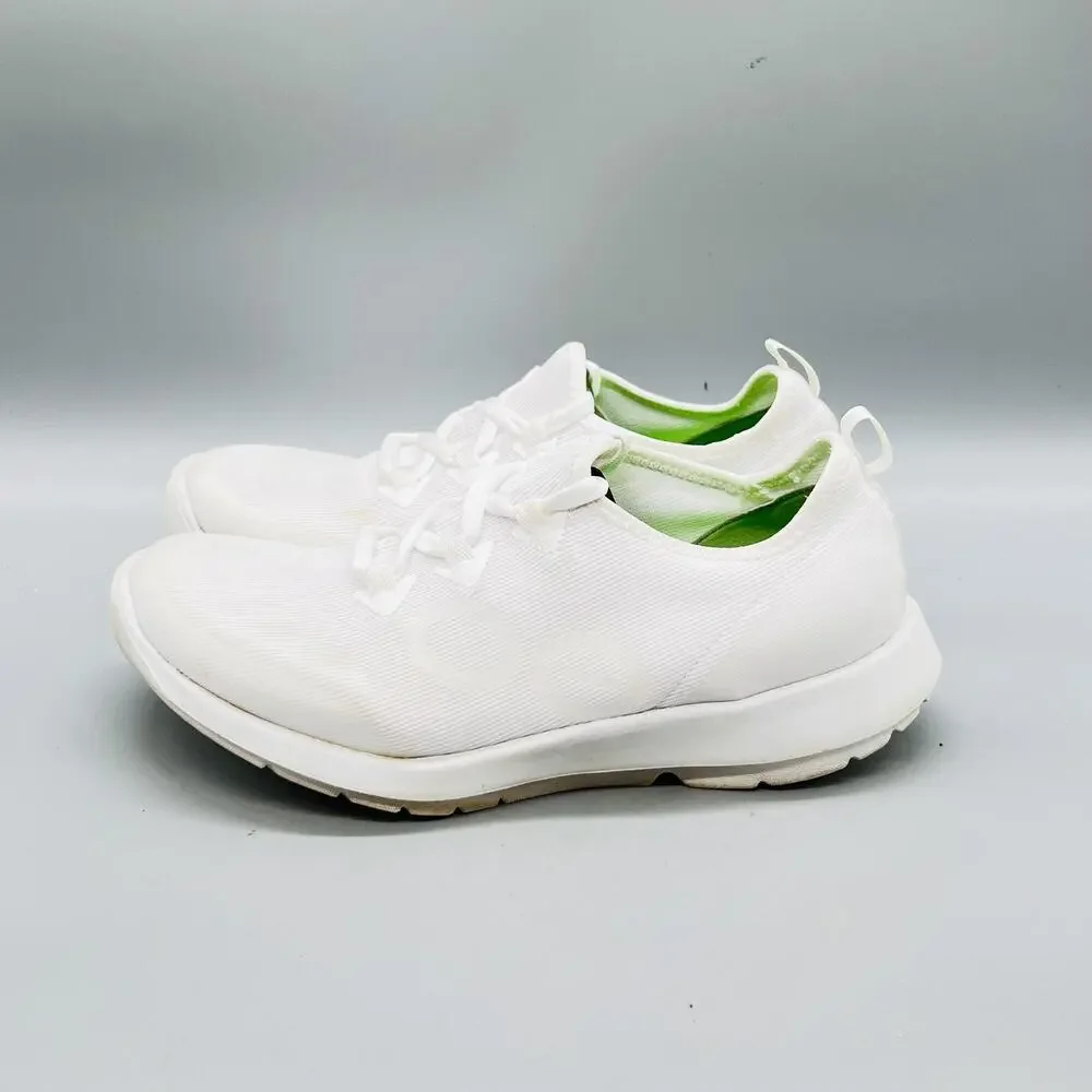 OOFOS Shoes Womens 8.5 White Mesh Low Top Walking Athletic Sneakers Comfort